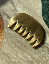 Load image into Gallery viewer, COPPER BRASS SCALP (& BODY) GUA SHA COMB