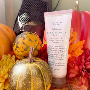 Face & Body Polish with Glycolic Acid, Pumpkin Enzymes, and Peppermint